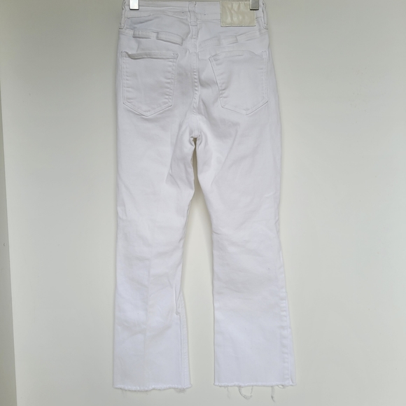 Cavalli Class Distressed Crop Flare Jeans - Picture 10 of 12